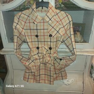 Coach Vintage Tatersall Trench Coat Size S/P